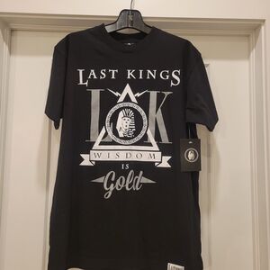 Men's Black Last Kings 'Wisdom is Gold' Graphic Short-Sleeve Tee